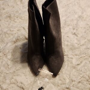 Chic Dark Gray Women's Heeled Boots